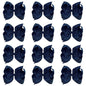 Oaoleer Big Hair Bows for Girls 12 PCS 6" Navy Grosgrain Ribbon Large Boutique Bow Alligator Clips Hair Accessories for Toddlers Little Girls Kids