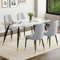Modern Dining Table Set for 4, 62'' Sintered Stone Dining Table Set for 4, 4 Chair Kitchen Table Set, Easy to Assemble