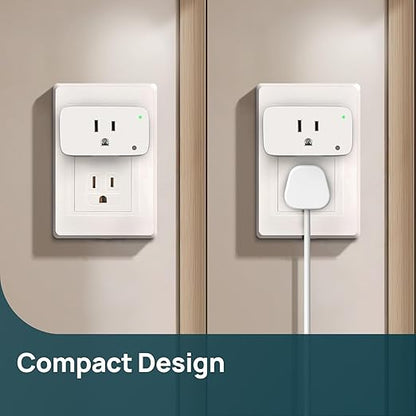Linkind Matter Smart Plug with LED Night Light, Work with Alexa, Apple Home, Google, Smart Outlet 15A/1800W, Dusk to Dawn, Plug in Wall, Timer&Schedule, ETL&FCC Certified, 2.4GHz Wi-Fi Only, 1 Pack
