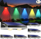 Solar Fence Lights Outdoor 11 Colors & 2 Changing Modes, 6 Pack Fence Lights Solar Powered Waterproof IP65, LED Deck Lighting 20 Hours of Runtime for Garden, Patio, Deck, Pool, Wall