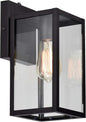 MICSIU Dusk to Dawn Outdoor Wall Light, 11.25 Inch Black Exterior Wall Sconce with Clear Glass, Modern Farmhouse Outside Porch Lights for House Garage Entryway, E26 Base 100W Max, ETL Listed
