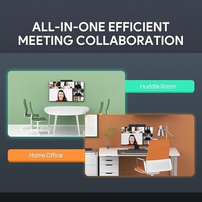 Yealink Video Conference Camera, 4K Webcam, 120° Ai Auto Framing, 8 Microphone Arrays & Speaker Tracking, Ai Noise Cancellation Teams Certified, Meetingbar A10 All-in-one Conference Room Camera System