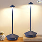 Modern Cordless Table Lamp Set of 2, Portable LED Desk Lamps, 4000mAh Rechargeable Battery Operated Lighting for Bedroom Dining Room Restaurant Coffee Shop Outdoor Camping Night Light (Blue)