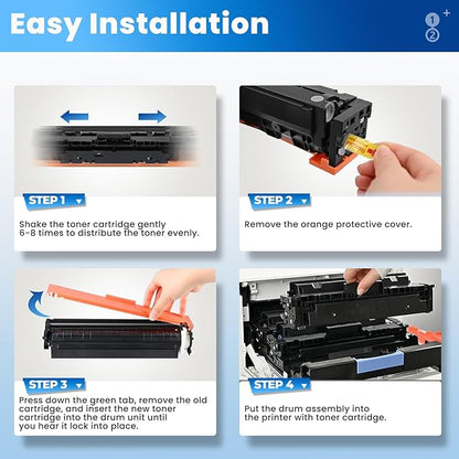 218A Toner Cartridges 4 Pack Color Laser Jet Pro 3201, MFP 3301 (with CHIP) Compatible for HP 218A 218X Toner Cartridge | HP218A HP218X Works with Color Laser Pro 3201dw MFP 3301fdw 3301sdw 3301cdw