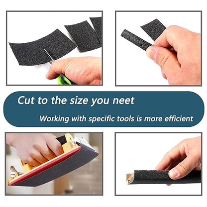 30Pcs 9 x 3.6 Inchs 80 Grit Wet and Dry Handmade Universal Sanding Sheets, Suitable for Woodworking Furniture/Automobiles/Metal/Lacquer Polishing Sandpaper