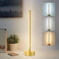 KARTOOSH Cordless LED Table Lamp, Battery Operated Portable Desk Lamp,Dimmable/3 Color/Memory Function,Modern Rechargeable Table Light for Living Room,Bedroom,Bedside,Gold