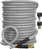 3/8" Pressure Washer Hose 100FT 4800 PSI, Kink Resistant Steel Braided Layer & NonMarking Rubber for Hot/Cold Water, High Power Washer Hose With 3/8 Inch Quick Connect & M22 Fitting, Gray