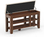 Shoe Bench for Entryway, Solid Rubberwood Shoe Bench with Hidden Storage, Adjustable 2-Tier Shelves & Soft PU Leather Seat, Shoe Rack Durable Easy Assembly for Hallway or Bedroom - Beige, 39.4"