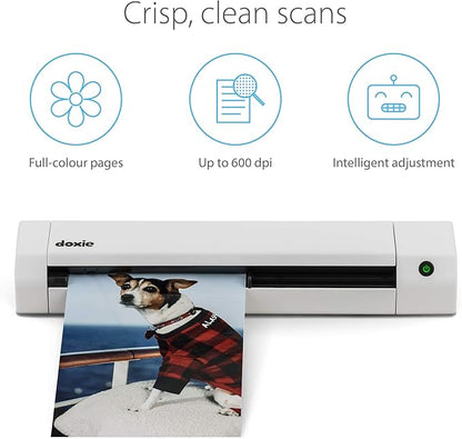 Doxie Go SE - The Intuitive Portable Document Scanner with Rechargeable Battery and Easy Software for Home, Office, or Work from Home