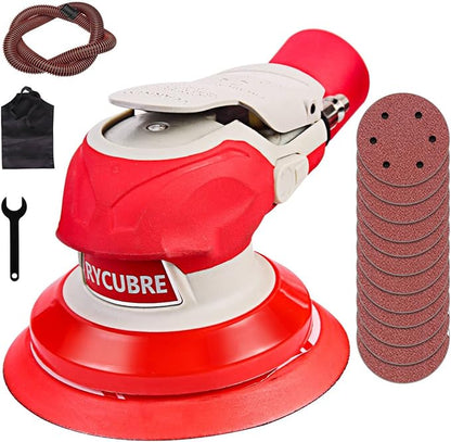 5 Inch Air Sander with vacuum – 13000RPM Pneumatic da Sander for auto body, Palm Random Orbital Sanders for Woodworking, Auto Polishing, Metal, and Furniture Sanding – Lijadora Orbital
