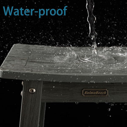 Shower Bench Seat, Waterproof Shower Stool for Shaving Legs, Foot Stool for Spa Bathroom, Bath Chair Seat, Weather Resistant/Non-Slip, Indoor/Outdoor Use, Gray