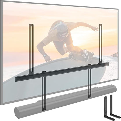 monTEK Soundbar Mount up to 22 lbs fits Sonos Arc/Arc Ultra/Beam/Ray/Playbar, Bose Soundbar 500/700, Samsung & Sony & LG & JBL, Adjustable Soundbar Mount Under TV, Black