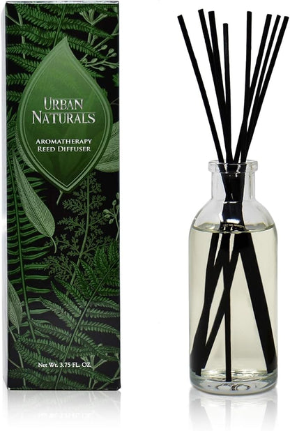 Urban Naturals Coconut Breeze Reed Diffuser Oil Set with Reed Sticks – Warm Coconut, Pineapple and Tahitian Vanilla - Made in The USA