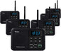 Wuloo Intercoms Wireless for Home 1 Mile Range 22 Channel 100 Digital Code Display Screen, Wireless Intercom System for Home House Business Office, Room to Room Intercom Communication (6 Packs, Black)