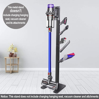 XIGOO Storage-Stand-Docking-Station-Holder Compatible with V15 Detect V11 V10 V8 V7 V6 Cordless Vacuum Cleaners & Accessories, Stable Metal Bracket Organizer Rack, Brushed Black