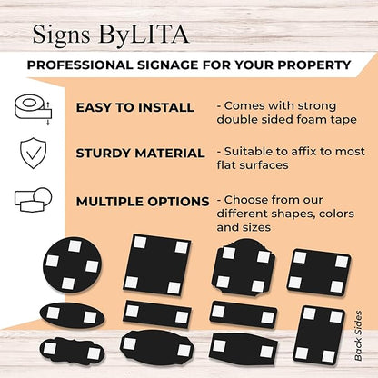 Signs ByLITA Oval Electrical Panel Inside Sign (Navy Blue/White) - Small