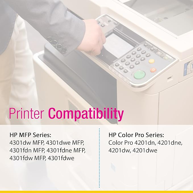 CS Replacement Compatible with HP 4301fdwe Toner Cartridge W2100X W2101X W2103X W2102X to use with Color Pro 4201dn 4201dne 4201dw 4201dwe MFP 4301dw MFP 4301fdwe (4-Color Set)