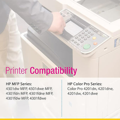 CS Replacement Compatible with HP 4201dwe Toner Cartridge W2100A to use with Color Pro 4201dn 4201dne 4201dw 4201dwe MFP 4301dw MFP 4301fdwe (Black, 2-Pack)