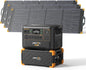Pecron Portable Power Station F3000LFP with 3072Wh Extra Battery, 200W Solar Panel*3, 3072Wh Solar Camping Generator, 3600W Solar Generator for RV, Home Use, CPAP