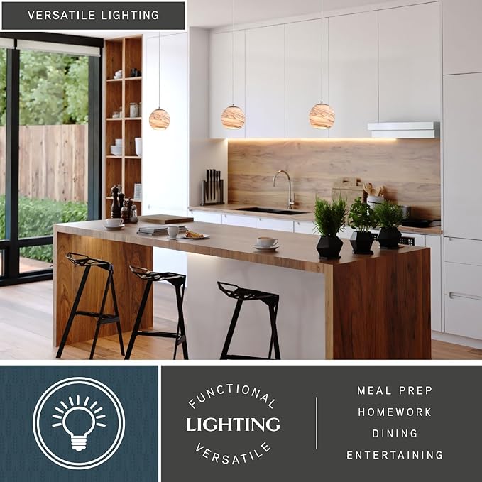 VAXCEL Milano LED Compatible Satin Nickel Transitional Mini Pendant Ceiling Light Multi Color Art Glass