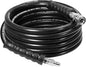 YAMATIC 5000PSI 3/8" Pressure Washer Hose 25FT with Stainless Steel Quick Connector, Rubber Power Washer Replacement Hose, Steel Wire Braided, Compatible with Simpson, Craftsman, Champion