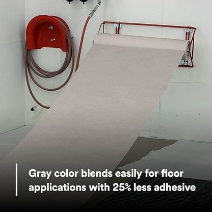 3M Dirt Trap Protection Material 37853, Gray Color, Nonwoven, Overspray Protection, Traps Dust and Debris, Clean, 56 in x 300 ft