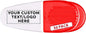50 Magnetic Memo Holders Set - Customizable Text, Logo - Large Clip, Plastic - White Red