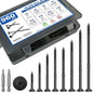 960Pcs Deck Screws, #8#10 Wood Screws Assortment Kit, 8Sizes Assorted Screw Set, Rust Resistant Torx Screws with Flat Head, Black Screw Kit for Woodworking Projects, Star Bit Included