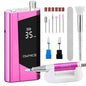 Electric Professional Nail Drill 35000RPM Cordless Portable Nail E-File Buffer Tools with Bits Perfect for Salon Manicure Pedicure Acrylic, Gel, Natural Nails(Rose Pink)