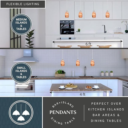 VAXCEL Milano Satin Nickel Mini Pendant Ceiling Light Amber Swirl Glass
