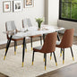 Modern Dining Table Set for 4, 62'' Sintered Stone Dining Table with 4 Chairs, Easy to Assemble