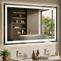 60X36 LED Bathroom Mirror with Lights, Anti-Fog, Dimmable - Lighted Bathroom Vanity Mirror with Front & Back Light, 3 Color Temperatures, Memory Function, Tempered Glass (Horizontal/Vertical)