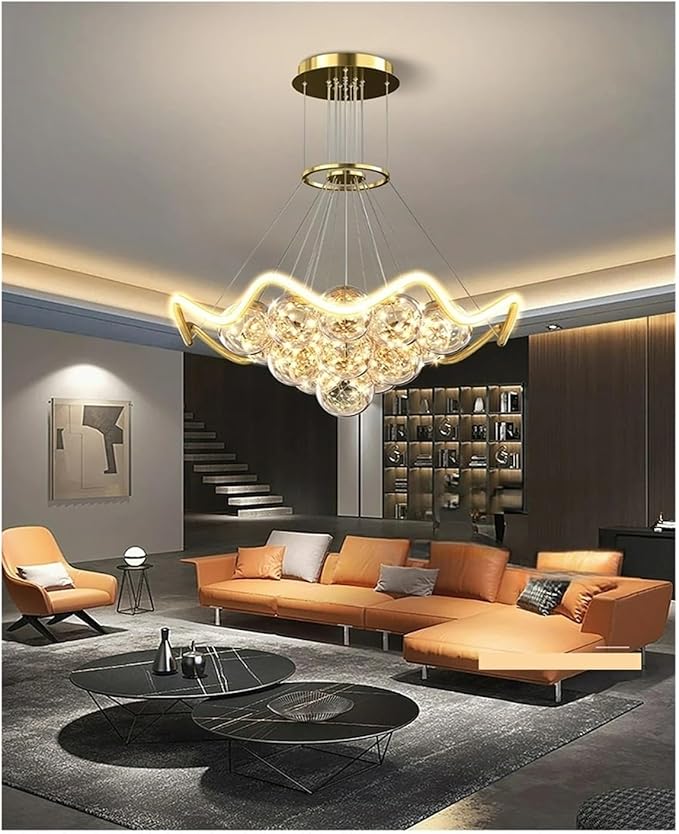 Modern Living Room Warm Bedroom Dining Room Chaner Led Indoor Lighting Nordic Creative Decorative Bright Lamps,Modern (3Color Dimmable D60cm)