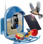 Bird Feeder with Camera, Smart Birdfeeder with Cam Solar Powered, 2K HD Video, AI Identification, Instant Arrival Alerts, IP66 Bird Bath & Feeder,Gift for BirdLover (with Stand, Blue)