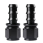 Ucreative 10AN Straight Push Lock Hose Fitting End Black 2PCS
