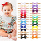 XIMA Baby Girls Hair Bows Headbands,Multi-Color Knot Grosgrain Ribbon Bows with Nylon Elastic Bands Hair Accessories for Newborn Infants Pack of 30