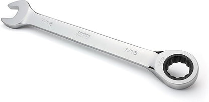 Jaeger 7/16 Inch Ratchet Wrench with 90-Tooth Ratcheting Precision and Hardened, Polished Steel for Projects with Tight Spaces
