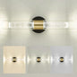 kudos Black and Gold Bathroom Light Fixtures,Modern Led Wall Sconce Light with Crystal Bubble and Clear Glass, 3000K/4500K/6000K Adjustable, KDVL05-BG-2