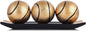 Small Decorative Tray and Orbs Balls Set,Gold Decorative Balls with Centerpiece Bowls for CoffeeTable,Living Room,TV Stand,Center Pieces Decoration for Table,Centro de Mesa de Comedor (Black Gold)