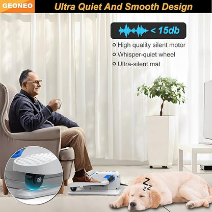 Under Desk Elliptical Machine, Electric Elliptical Exerciser for Senior, Quiet & Small Electric Seated Pedal Exerciser for Home with Display Monitor, Remote Control & 12 Adjustable Speeds