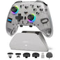 Mytrix PC Controller with Charing Dock, Wireless Bluetooth 2.4G Wired Multi-Platform Controllers Hall Effect Joysticks Hall/Micro 2-in-1 Triggers, 1000Hz Report Rate 4 Macro Keys ABXY MicroSwitch [windows]