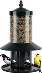 Squirrel Proof Bird Feeder - 360° Feeding Perch Tray for Outdoor Hanging Wild Bird Seeds, Dark Green.