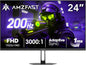 Amzfast 24 Inch Gaming Monitor 180Hz 200Hz FHD 1080p Computer Monitor, 1ms Adaptive Sync, 3000:1, 129% sRGB HDR Display, Eye Care VESA 75x75 Metal Stand HDMI 2.0 | DP 1.4, AMZG24X1
