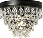 Small Crystal Chandeliers Small Chandelier Light Fixture Mini Chandelier for Closet Bathroom Living Room,Matte Black Crystal Chandeliers Lighting