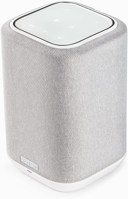 Denon Home 150 Wireless Smart Speaker – Compact Design, Wi-Fi & Bluetooth, HEOS Built-in, Alexa Built-in, Siri & AirPlay 2, Spotify Connect, Multi-Room Support, White