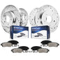 Detroit Axle - Brake Kit for Chrysler 200 Sebring Dodge Avenger Caliber Compass Patriot Replacement 11.57 inch Front & 10.31 inc