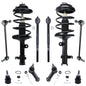 Detroit Axle - Front 10pc Struts Kit for 99-01 Honda Odyssey, 4 Tie Rods 2 Lower Ball Joints 2 Stabilizer Sway Bars 2 Struts w/C