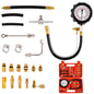 0-140PSI Fuel Pressure Tester Kit, Fuel Injector Injection Pump Pressure Gauge, Fuel Pump Pressure Tester Diagnostic Tool for Ga