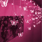 Butterfly Curtain Lights, 4.9ft 48 LED USB Window Fairy Lights 10 Butterflies 8 Modes Firefly Twinkle String Lights for Room Bedroom Wall Ceiling Party Wedding Christmas (Pink)