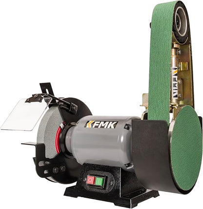 3in1 2"x36" Belt Sander 7" Disc Sander and 8" Grinder Combo, 3.1 Amp Bench Belt Sander for Metal Working, 2 inch Belt Grinder for Knife Making and Sharpening, KF8236